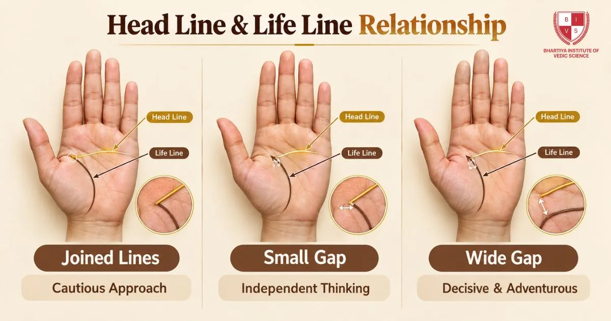 Head Line & Life Line Relationship in Palmistry